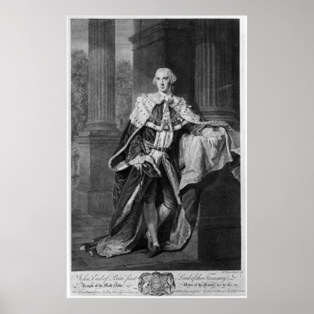 Poster John Stuart, 3º Conde de Bute, 1763 (Frente)