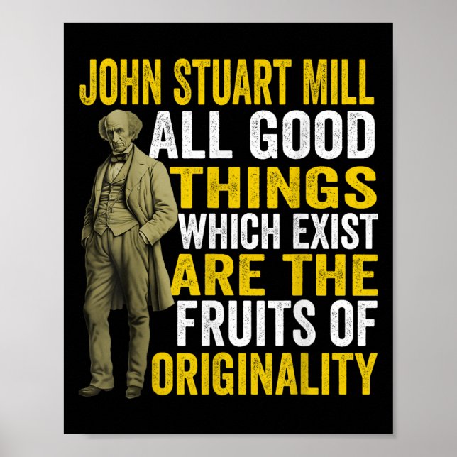 Poster John Stuart Mill Filósofo Citação Teac Filosofia (Frente)
