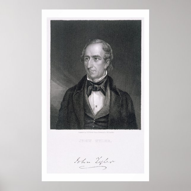 Poster John Tyler, gravado por John B. Forrest (1814-70) (Frente)