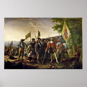 Pôster John Vanderlyn Landing Of Columbus