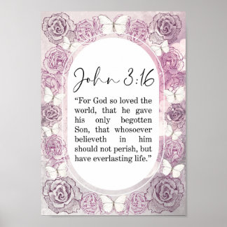 Poster John Versículo Bíblico WallArt