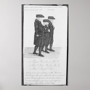 Pôster John Wesley andando em Edimburgo entre James