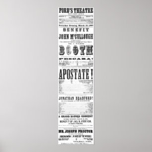Pôster John Wilkes Booth Playbill