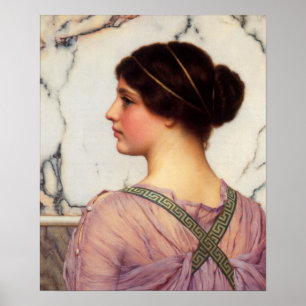 Pôster John William Godward - um bonito grecian