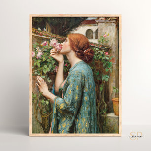 Poster John William Waterhouse A Alma da Rosa 1908