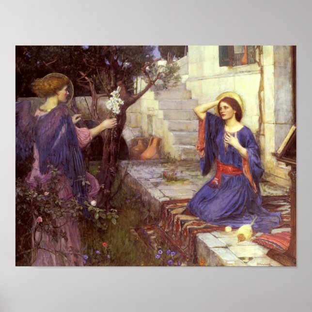 Poster John William Waterhouse - A Comunicação (Frente)
