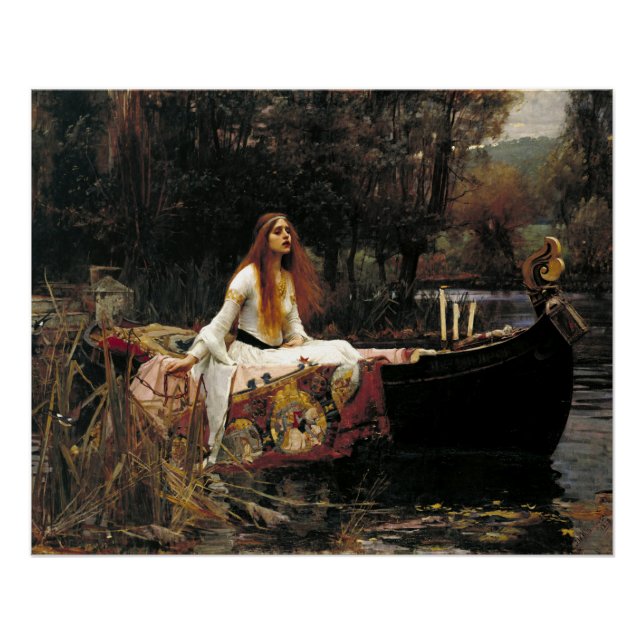 Pôster John William Waterhouse The Lady Of Shalott (1888) (Frente)