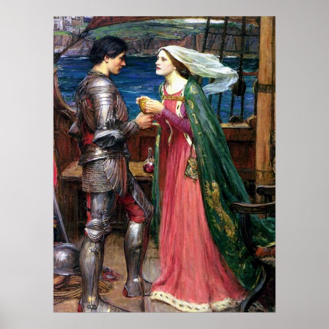 Poster John William Waterhouse Tristan e Isolde (Frente)
