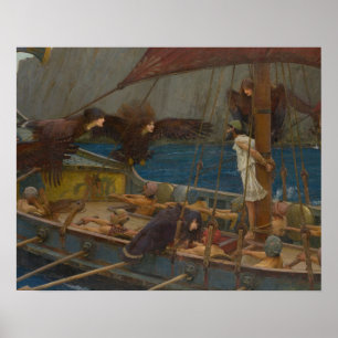 Pôster John William Waterhouse - Ulysses e as sirenes
