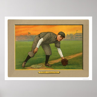 Poster Johnny Evers Cubs Baseball 1911