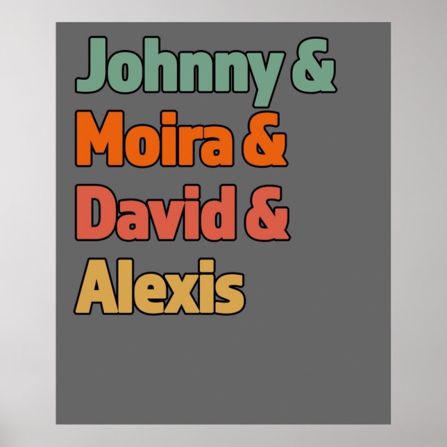 Poster Johnny Moria David Alexis Excelente Gift para a TV (Frente)