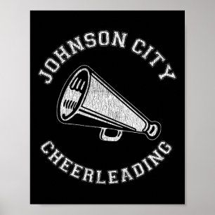 Poster Johnson City Cheer Angustiado Retro Anos 90 Cheerl