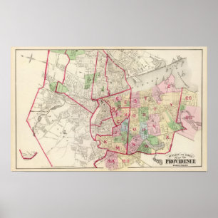 Poster Johnston Rhode - mapa da ilha