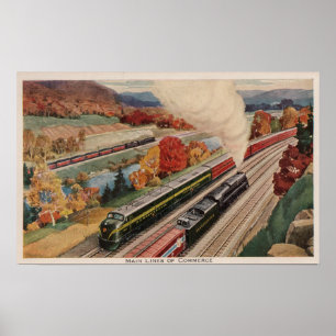 Poster Johnstown, Pensilvânia (trens do comércio)