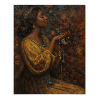 Pôster Joias de Mostyn com Mulher Negra