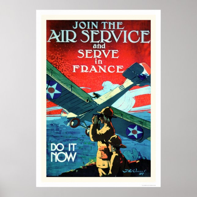 Poster Join the Air Service and Serve in France (US02052) (Frente)