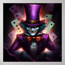 Poster Joker Fou des Cartes