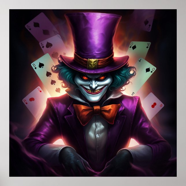 Poster Joker Fou des Cartes (Frente)