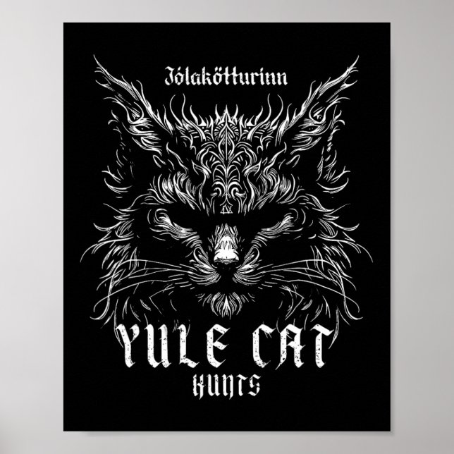 Poster Jólakötturinn Christmas Yule Cat Hunts (Frente)