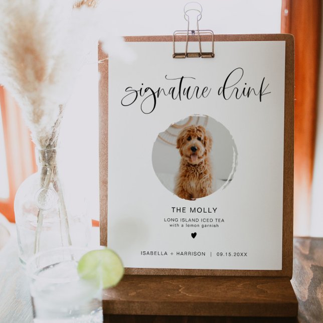Poster JOLIE Minimal Boho 1 Foto Pet Signature Beber (Criador carregado)