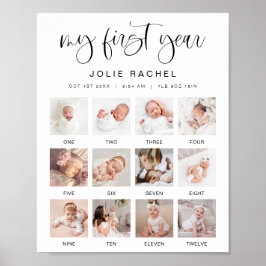 Poster JOLIE Minimamente Divertido Boho Primeiro Ano - Ma