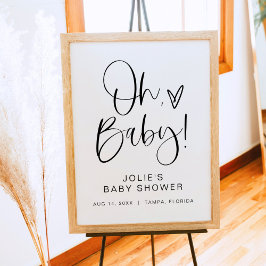 Poster JOLIE Modern Boho Oh Baby Chá de fraldas Welcome