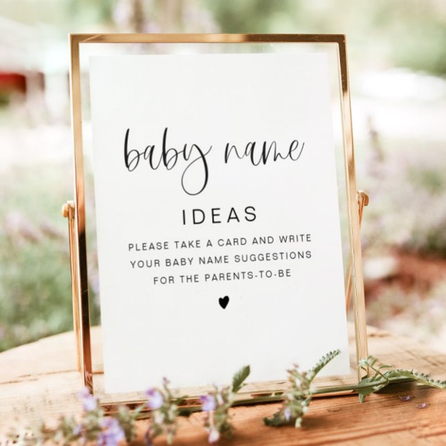 Poster JOLIE Moderno Mínimo Nome do Bebê Ideia Sinal de J (Criador carregado)