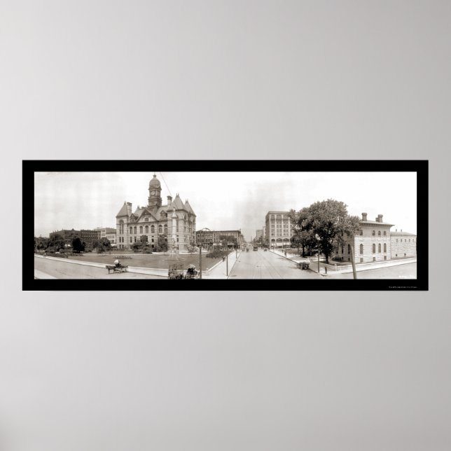 Poster Joliet IL Courthouse Foto 1914 (Frente)