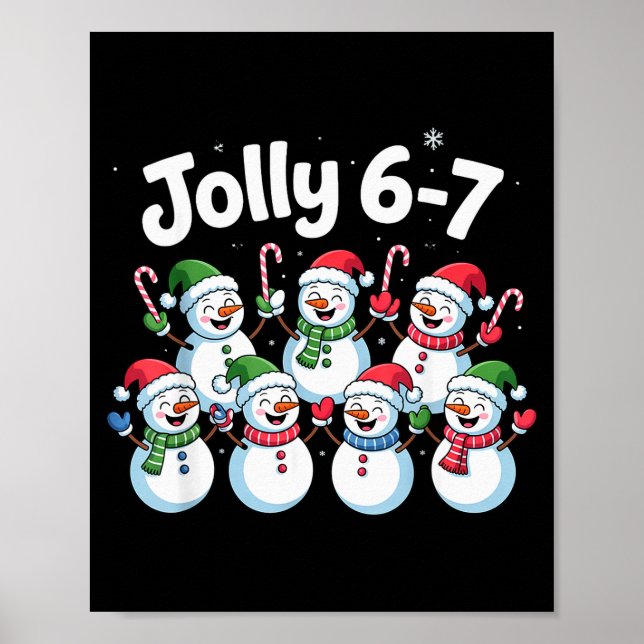 Poster Jolly 6 7 Six Seven Meme Christmas Women Men Kids  (Frente)