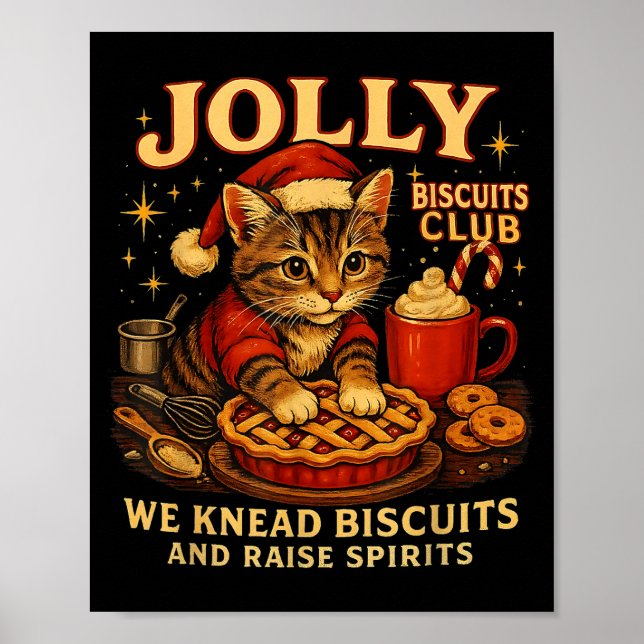 Poster Jolly Biscuits Club We Knead Cat Xmas  (Frente)