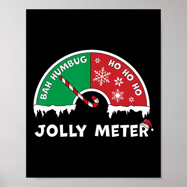 Poster Jolly Meter Bah Humbug Para Ho Ho Ho Anti Christma (Frente)