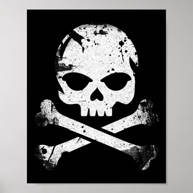 Poster Jolly Roger Pirate Skull E Crossbones Flag Hallo (Frente)