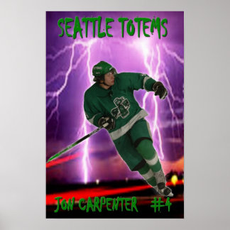Poster Jon Carpenter - Seattle Totems