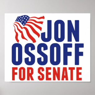 Poster Jon Ossoff para Senado Eleição 2026 Geórgia