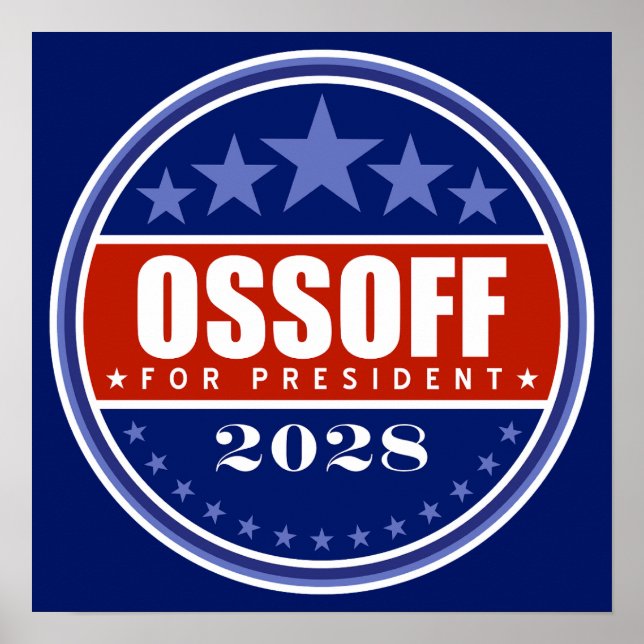 Poster Jon Ossoff Presidente 2028 (Frente)