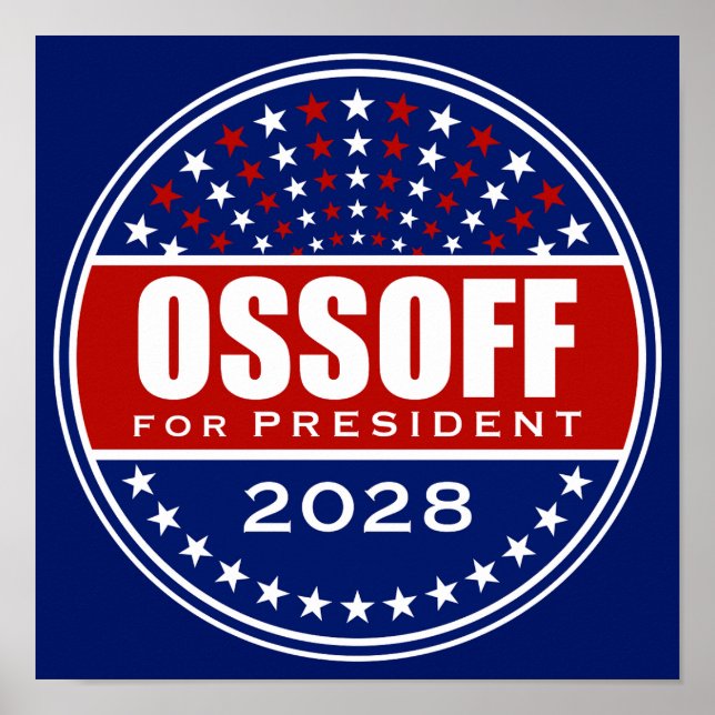 Poster Jon Ossoff Presidente 2028 (Frente)