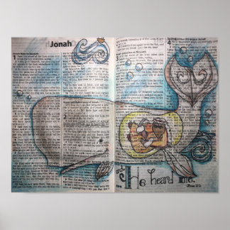 Poster Jonah 2:2 - "Ele me ouviu"