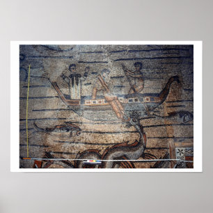 Pôster Jonah sendo engolido pela baleia, detalhes de um