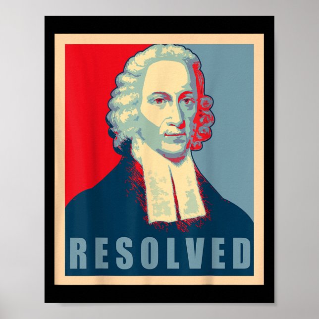Poster Jonathan Edwards Resolved Calvinist Reformed  (Frente)