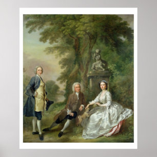 Pôster Jonathan Tyers (d.1767) e sua filha, Elizabet