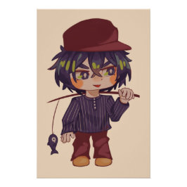 Pôster Jongerjie, jongen, chibi, Spakenburg