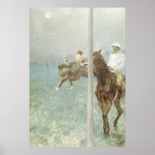 Pôster Jóqueis antes da raça por Edgar Degas