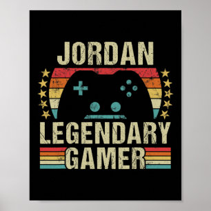 Poster Jordan Gamer Jogos Clássicos Personalizado