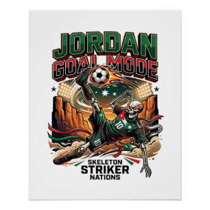 Pôster Jordan Modo Gol Esqueleto Striker Nations Dynamic
