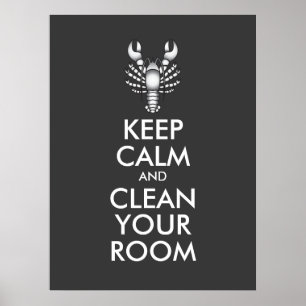 Poster Jordan Peterson Fique Calmo Limpe A Lagosta Do Seu