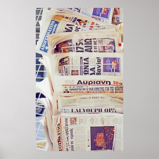 Pôster Jornais Gregos (Frente)