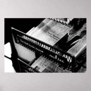 POSTER JORNAIS NO DIÁRIO DA RUA DE PAREDE