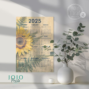 Poster Jornal Floral Vintage 2025