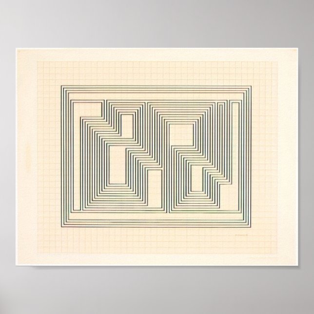Poster josef albers -   tectônica gráfica  (Frente)