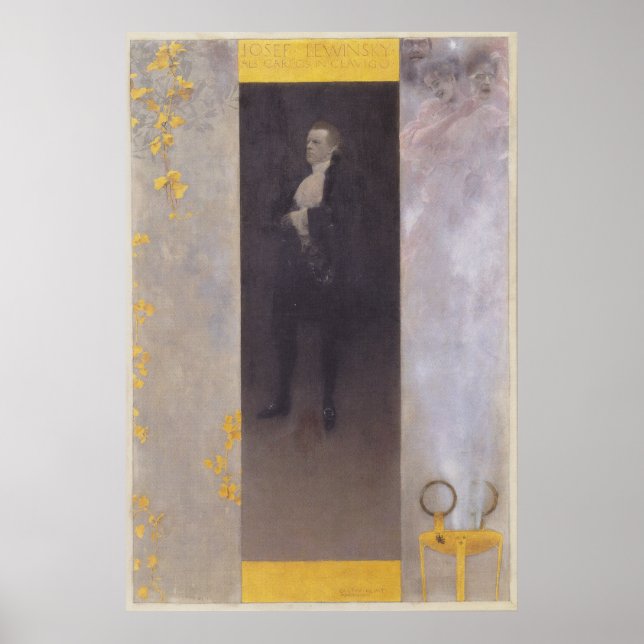 Poster Josef Lewinsky como Carlos — Gustav Klimt (1895) (Frente)